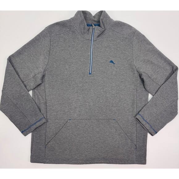 Tommy Bahama Gray Half Zip Pullover Sweatshirt Size XL - Picture 1 of 9